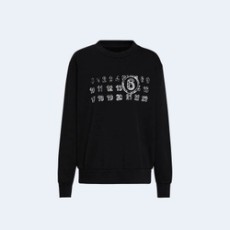 메종 마르지엘라 프린트 코튼 맨투맨